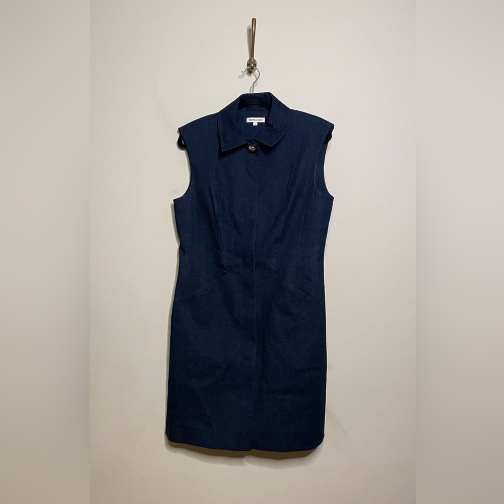 Veronica Beard Serina Denim Minidress in Dark Oxford - Picture 5 of 9